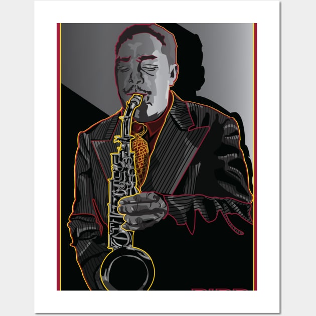 CHARLIE PARKER AMERICAN JAZZ SAXOPHONIST Wall Art by Larry Butterworth